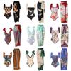2024 European & American One-Shoulder Backless Maxi Bikini Dress with Sun Protection