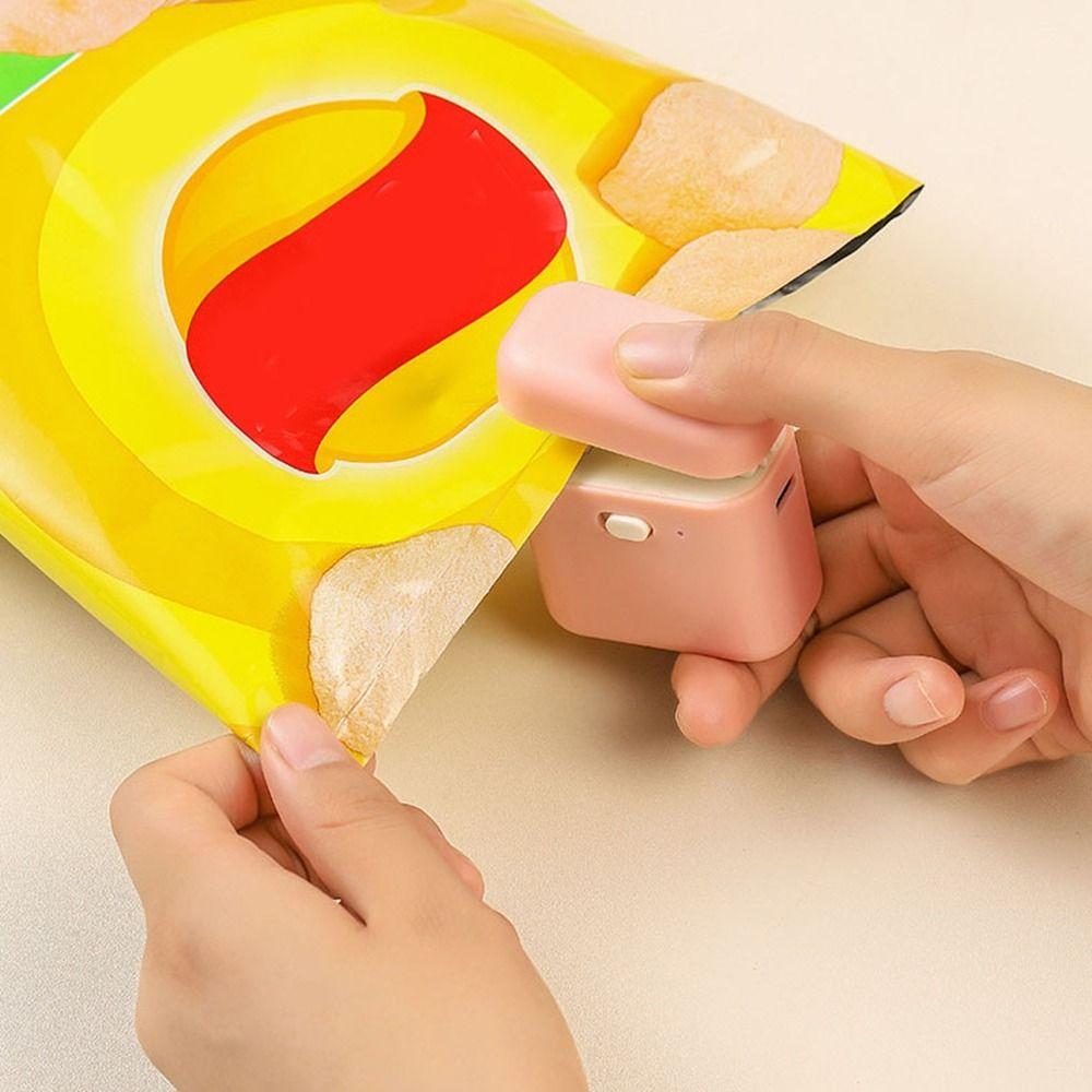 Plastic Mini Sealing Machine USB Rechargeable Food Sealer Clip Packaging Sealer  Heat Seal Tool