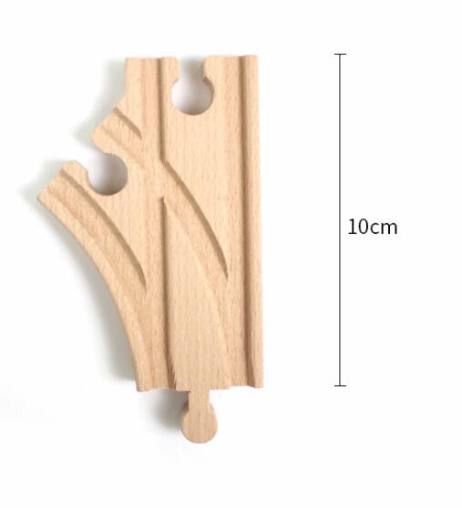 Wooden Railway Track Accessories Beech Wood Train Track Parts Compatible with Thomas and Major Brands Toys