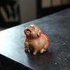 Yixing Zisha Handmade Lucky Pig Tea Pet - Zodiac Wealth Ornament