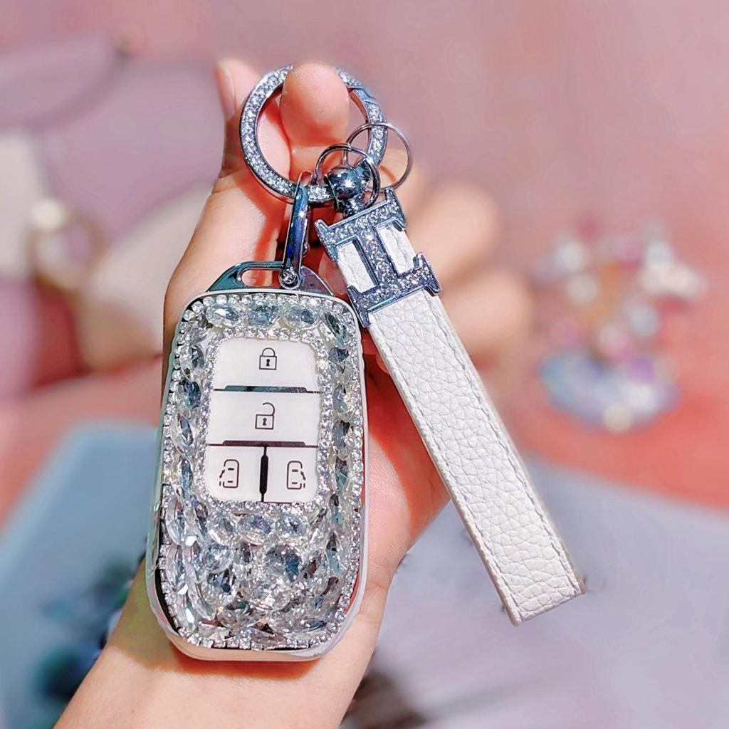 Toyota Alphard/Vellfire/Sienna/Granvia Key Case with Diamond Inlay Buckle Holder