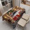Cartoon Red Car Christmas Pattern Tablecloth Antifouling Rectangular Tablecloth Year Party Home Table Decoration Mantel