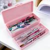 Double Layer Nail Art Storage Box, Nail Tool Organizer Case for Nail Files Buffers Manicure Tools for Home Salon