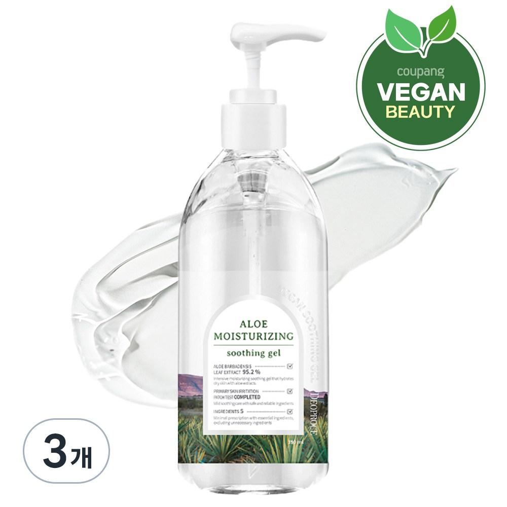 

Увлажняющий успокаивающий гель Deoproce Aloe, 390 мл, 3 шт.