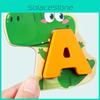 Wooden Childrens Alphabet Animal Puzzle With Educational Blocks For Early Learning