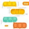 2/3Pcs Snack Container Silicone Small Dip Container with 3 Compartment Stackable Salad Dressing Sauce Box for Home Travel Picnic