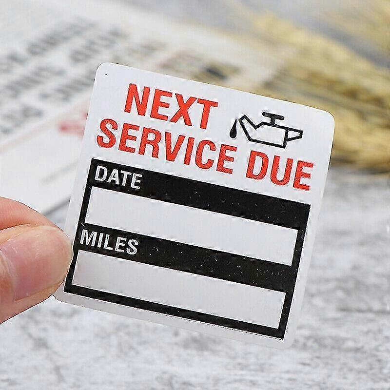 universal window stickers 5x oil change service due reminder labels
