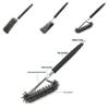 Stainless Steel Bbq Brush With Three Heads For Grill Cleaning And Maintenance