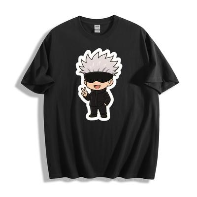 Jujutsu Kaisen Chibi Gojo Satoru T-Shirt - Niedliches Anime-Charakter-Design Unisex-Tee