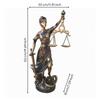 Bronze-Finish Lady Balance Decor Piece Classical for Office, Entryway