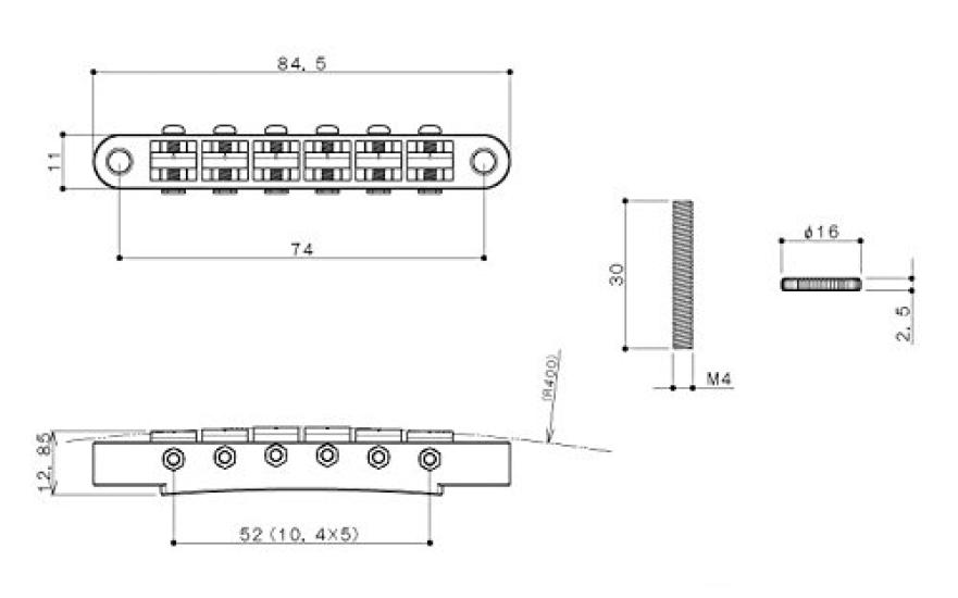 GOTOH Serie Age Slim Relic GE104BRELIC T.O.M. Bridge, Type, Size, (PGE-104BAN)