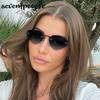 Small Frame Polygon Rimless Sunglasses Women  Luxury Brand Vintage Metal Hexagon Sun Glasses Classic Frameless Shades UV400