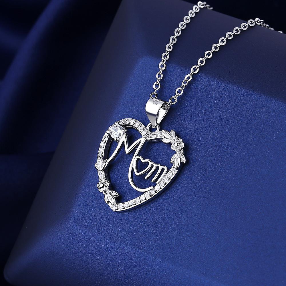 

925 Silver Necklace For Women Round Pendent Sparkling Pave CZ Necklace Fashion Anniversary Birthday Jewelry Gifts N325