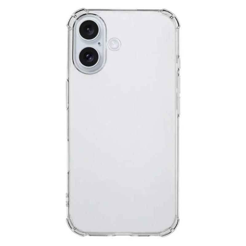 For iPhone 16 Plus TPU Case WANLONFENG WL3 Series 1.5mm Phone Cover with 2Pcs Tempered Glass (Big Lens Hole)