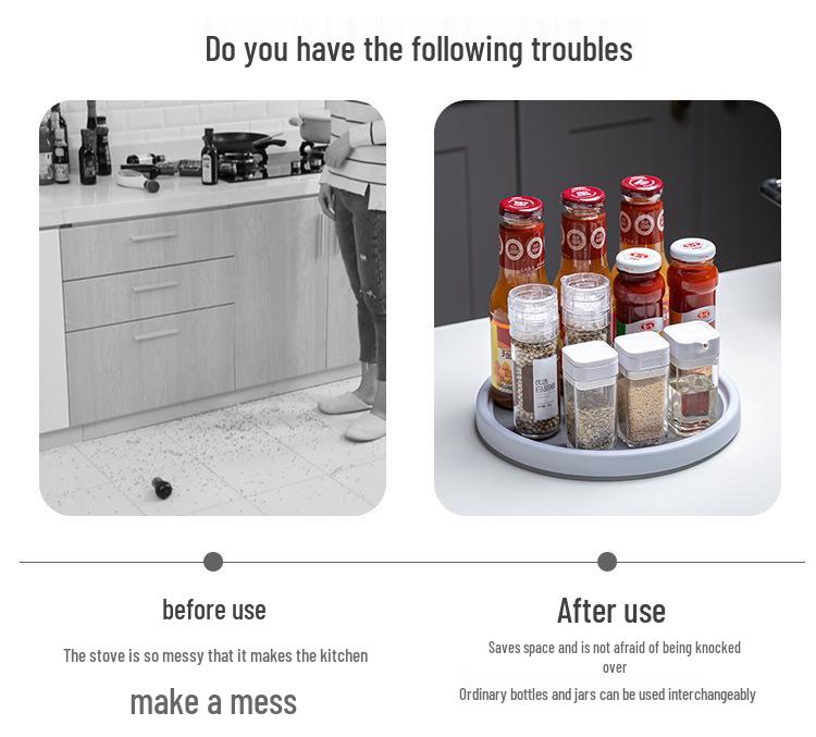 Kreativ roterande kökskrydd- och smaktillsatsorganisatorställ