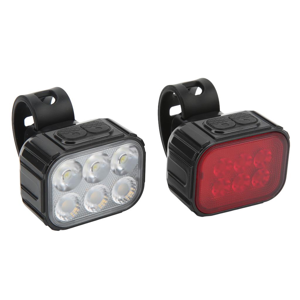 Bike Light Set High Brightness Rechargeable Front and Rear Bike Light IP65 Waterproof Headlight Taillight Combo
