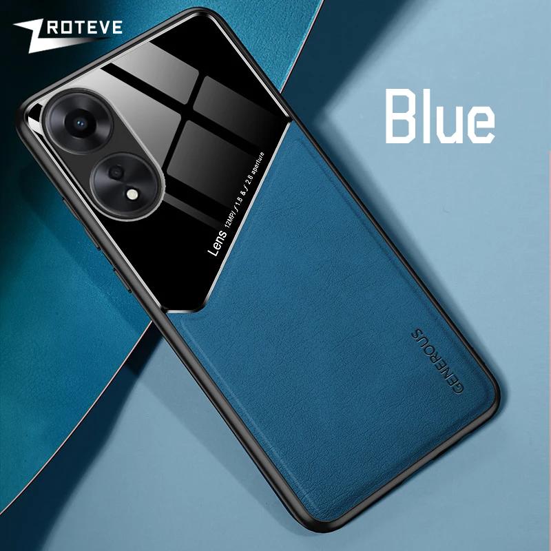 For OppoA78 Case PU Leather Car Magnetic Hard PC Cover For OPPO A98 A78 A58 A38 A18 A79 5G OppoA98 OppoA58 OppoA38 Cases