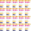 100pcs Assorted Colors Driving Range Tees Plastic Material Assorted Golf Tees  For Beginners