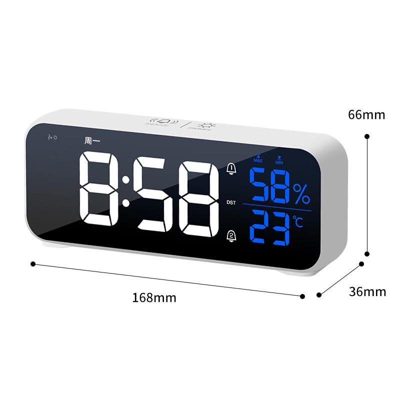MaShi Smart LED Digital Alarm Clock with Temperature & Humidity