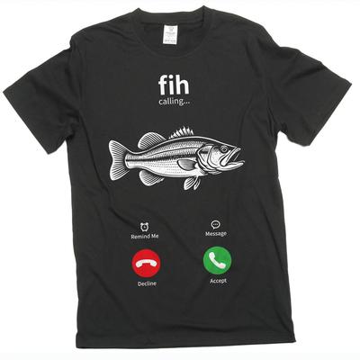 T-shirt Meme Fih da Uomo Pesca Divertente Scherzo Maglietta Umorismo Regali Umoristici Tee