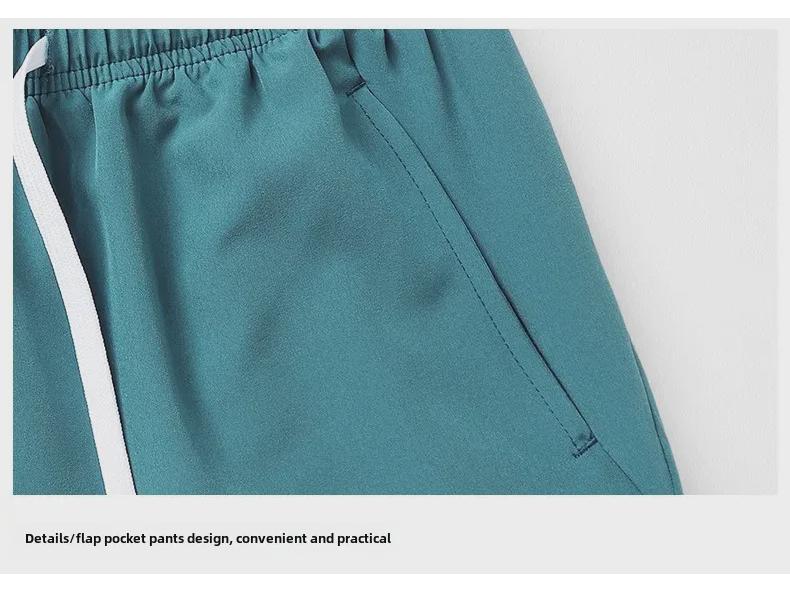 Men's Ice Silk Summer Shorts: Thin, Quick-Dry, Breathable, Casual Sports & Running Training Pants with Slits