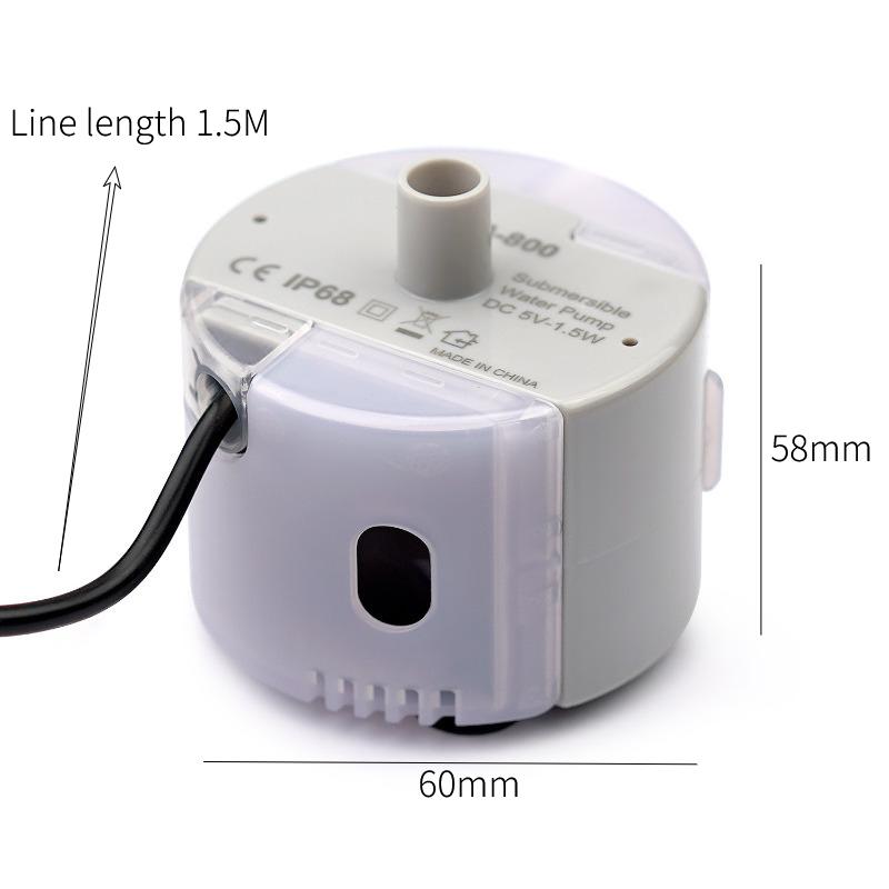 Pet Fountain Motor Submersible Pump Cat Water Drinker USB Powered Mute DC 5V 1A Water Pump for Cats Drinking Fountain