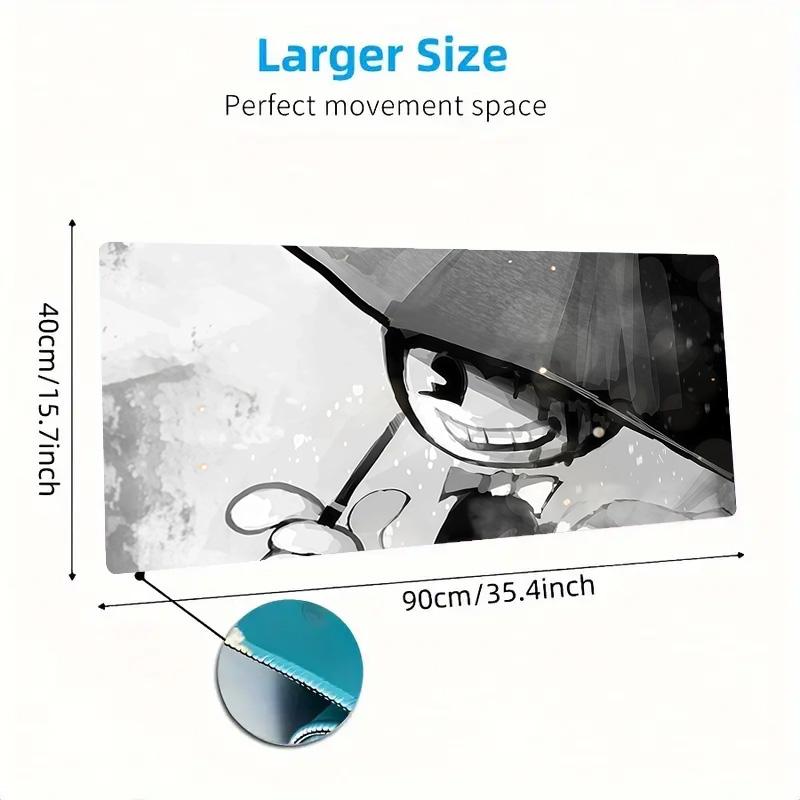 Bendy Print Cushion Non-slip Laptop Tablet Big Mousepad XXL Mat Mini PC Playmat With Lock edge