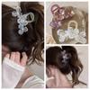 Cute Hairpin Flower Hair Claw Acrylic Rhinestone Hair Clip Personalized   Female