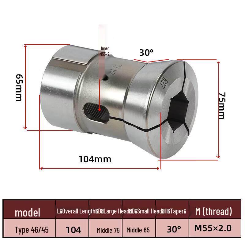 

High Precision CNC Lathe Hexagonal Collet