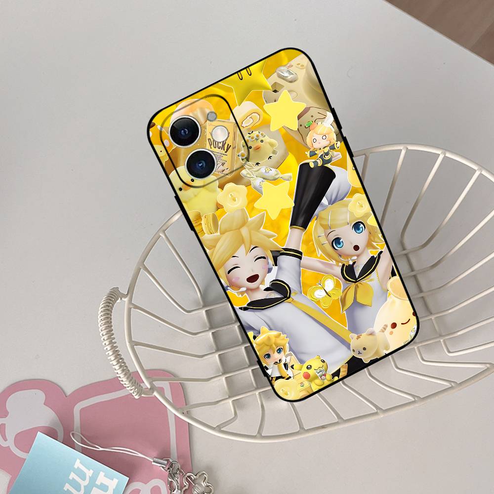 J-KagamineS Rin Len Handyhülle Schwarze Handyhülle Für IPhone 17/16/15/13/14 Pro Max/ 11Plus/X/Xr/Xs Max 13mini