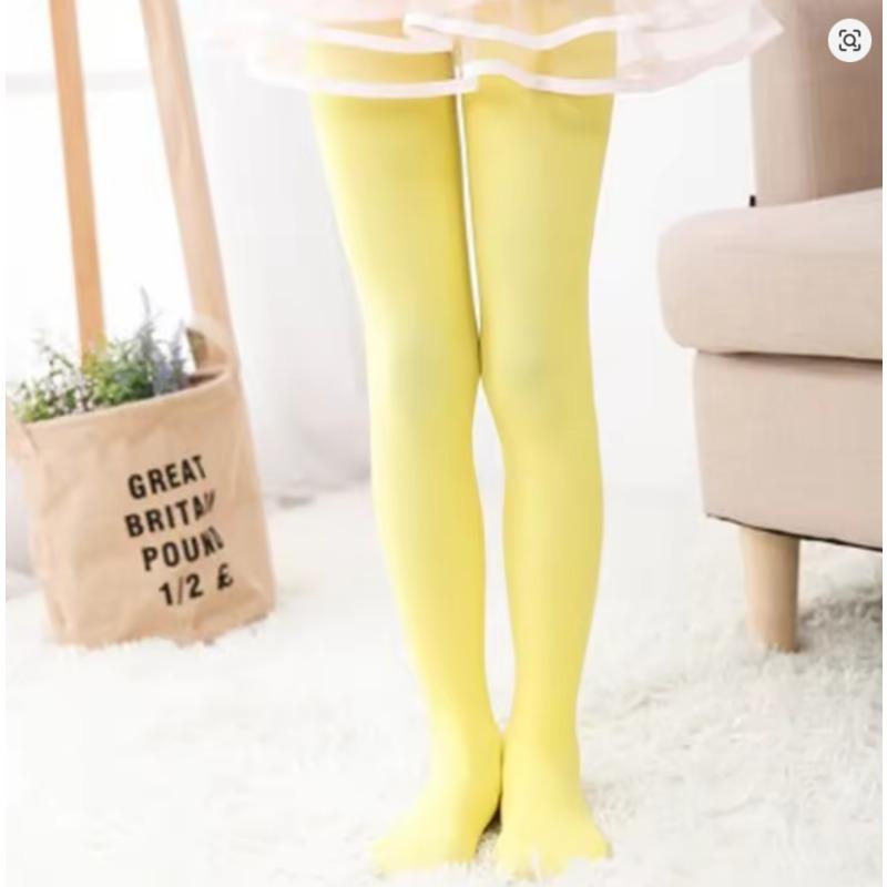 

Детские колготки однотонные белые балетные танцевальные колготки для детей девочек конфетного цвета бархатные чулки носки брюки для маленькой девочки леггинсы XL жёлтый