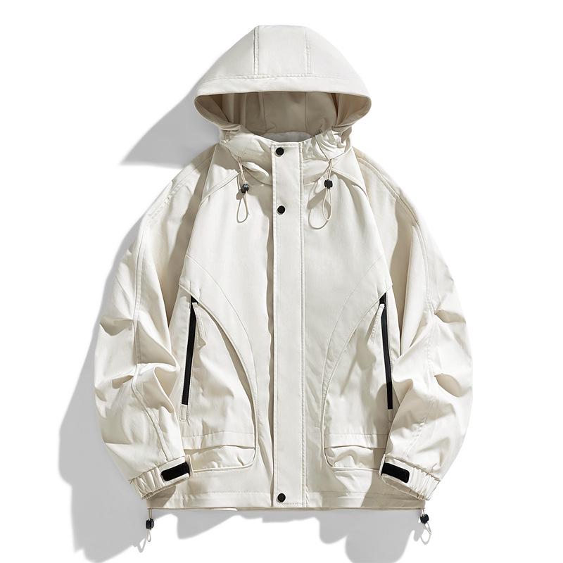 

Men s 2024 Fall Trendy Loose Waterproof Mountaineering Jacket L
