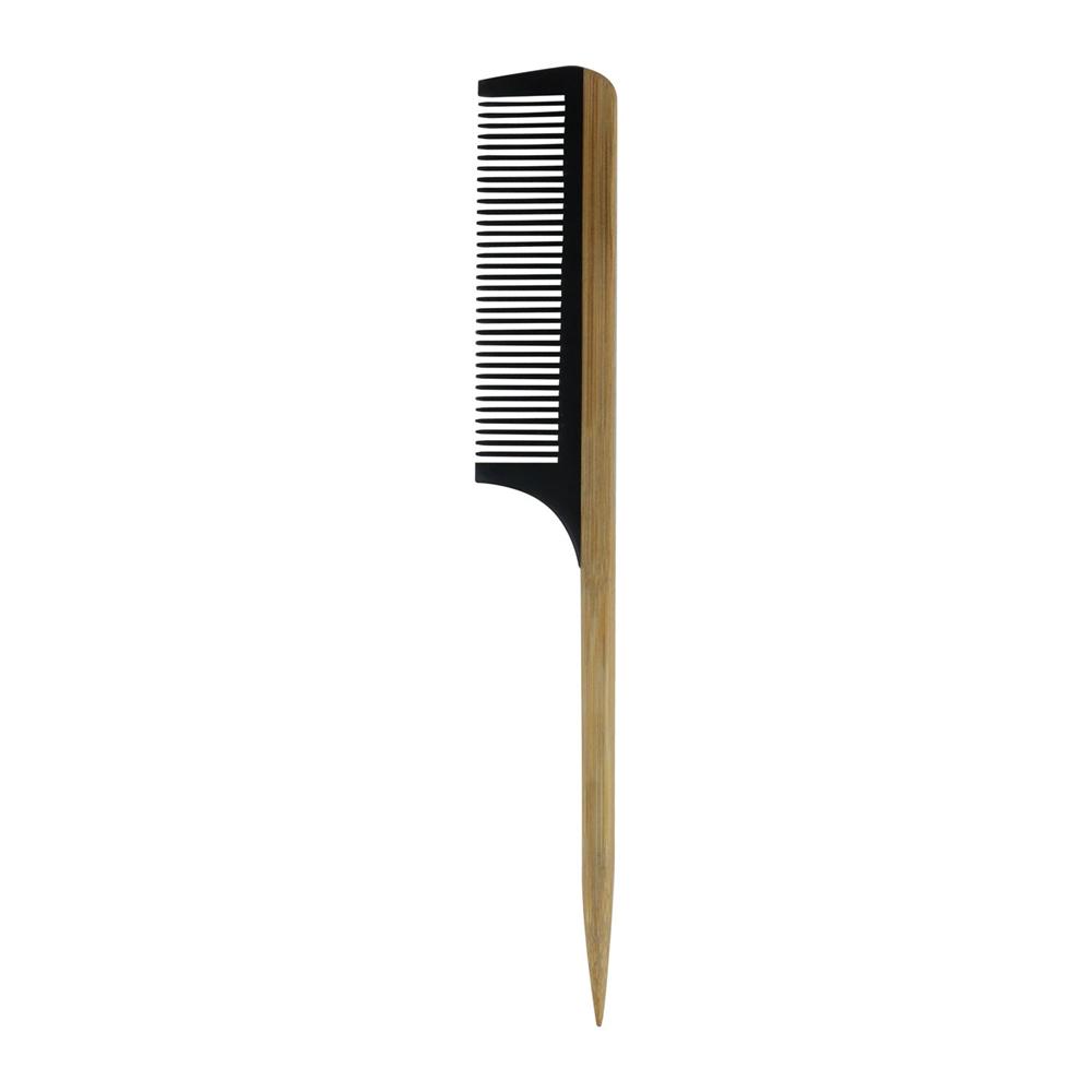 

1PC Natural Bamboo Wooden Tail Hair Combs Hairs Care Healthy Massage Close-Tooth Comb Professional Barber Styling Tools