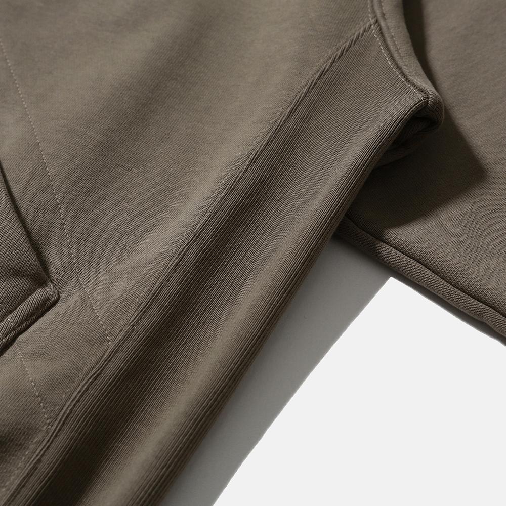 Moif [Aw25] Baggy Zip Hooded Sweat / Olive