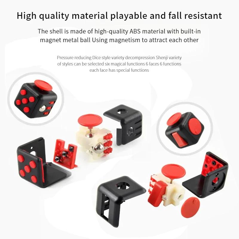 Fidget Cube Antistress Toys Hand Pinching Venting Anti Anxiety Games Kids Gift 6Sided Playable Decompression Finger Tip Dice