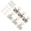 6PCS Guitar String Button Single Hole Steel Column Square Head Folk Instrument Tuning Pegs