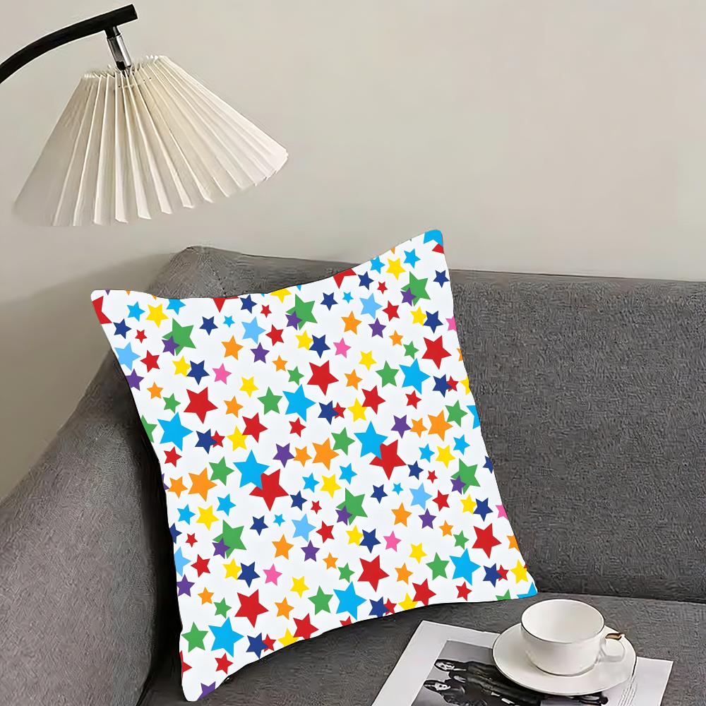 Stars Fashion Cushion Cover Pillowcase Ultra Soft Skin Friendly Fabric Cloud Like Comfort & Concealed Zipper