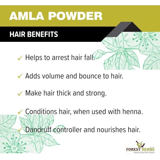 Skogens Urter Naturlig Pleie Fra Naturen Rent Amlapulver For Hårvekst (250 gram) | Ideell for hår, spising, drikking og hud