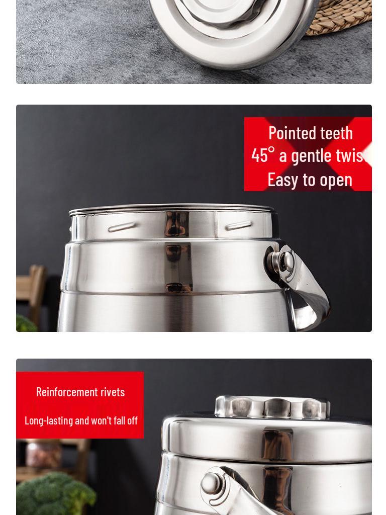 Doppellagige isolierte Edelstahl-Lunchbox – Trommelförmiges Bento für Schüler & Berufstätige.