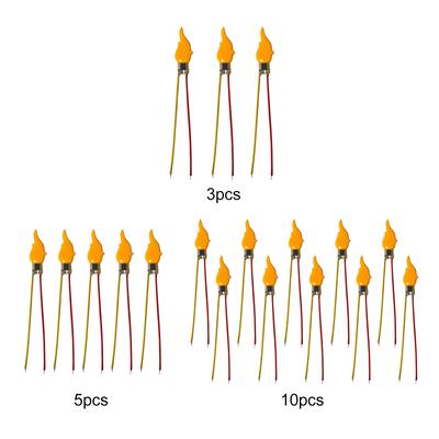 3/5/10PCS Flame Light Bulbs 2200K Diode 3V LED Flame Effect Light Bulb Flash Candles for Christmas Party Decorations