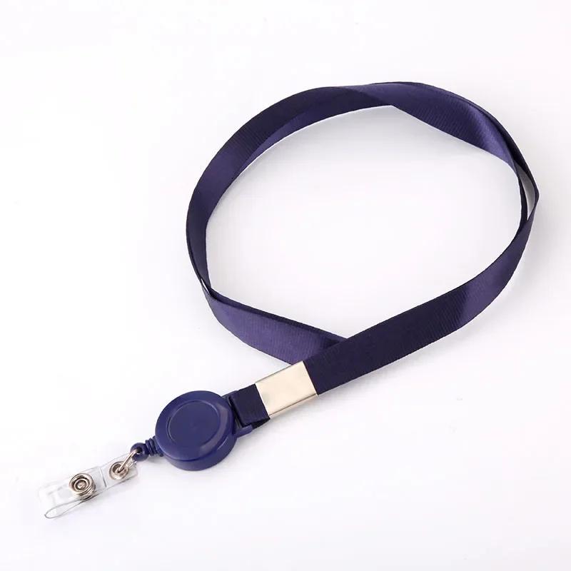 1pcs Work Badge Holder Card ID Holders Metal Business Credit Card Holder Clip Neck Strap Lanyard Aluminum Alloy Card Cover Case