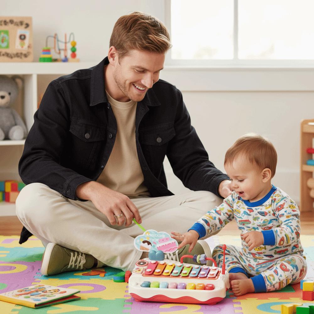 Plastics 8-note Knock Piano Toys Hand Knock Music Play Educational Games  Kindergartens Toddlers