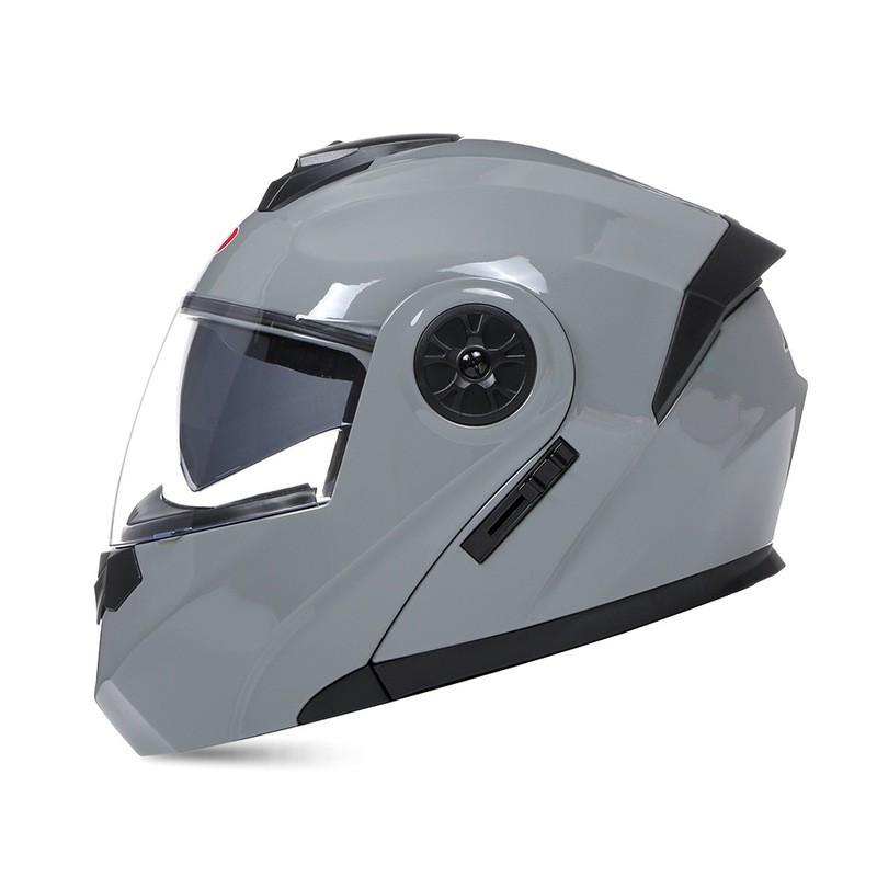 Full Face Motorcycle Helmet With Dual Visors Flip-Up Design Men Women All Season Riding