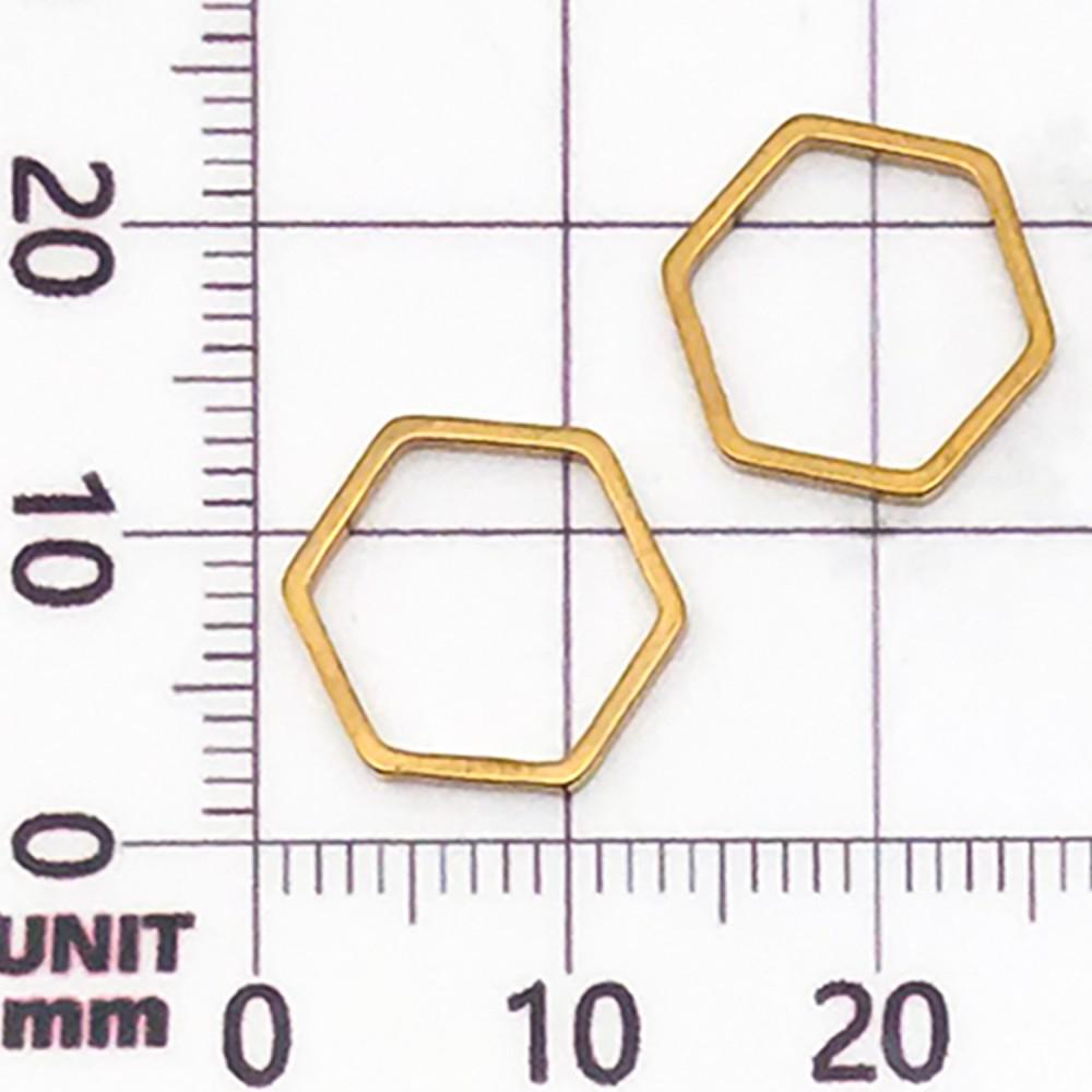 20 Mixed Gold Vacuum-Plated Stainless Steel Geometric Frame Pendant Charms for DIY Jewelry