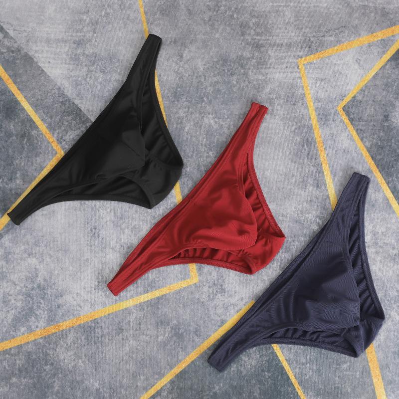 Men Spring Summer Seduction Sexy Stretch Sports Low Waist Triangle Briefs