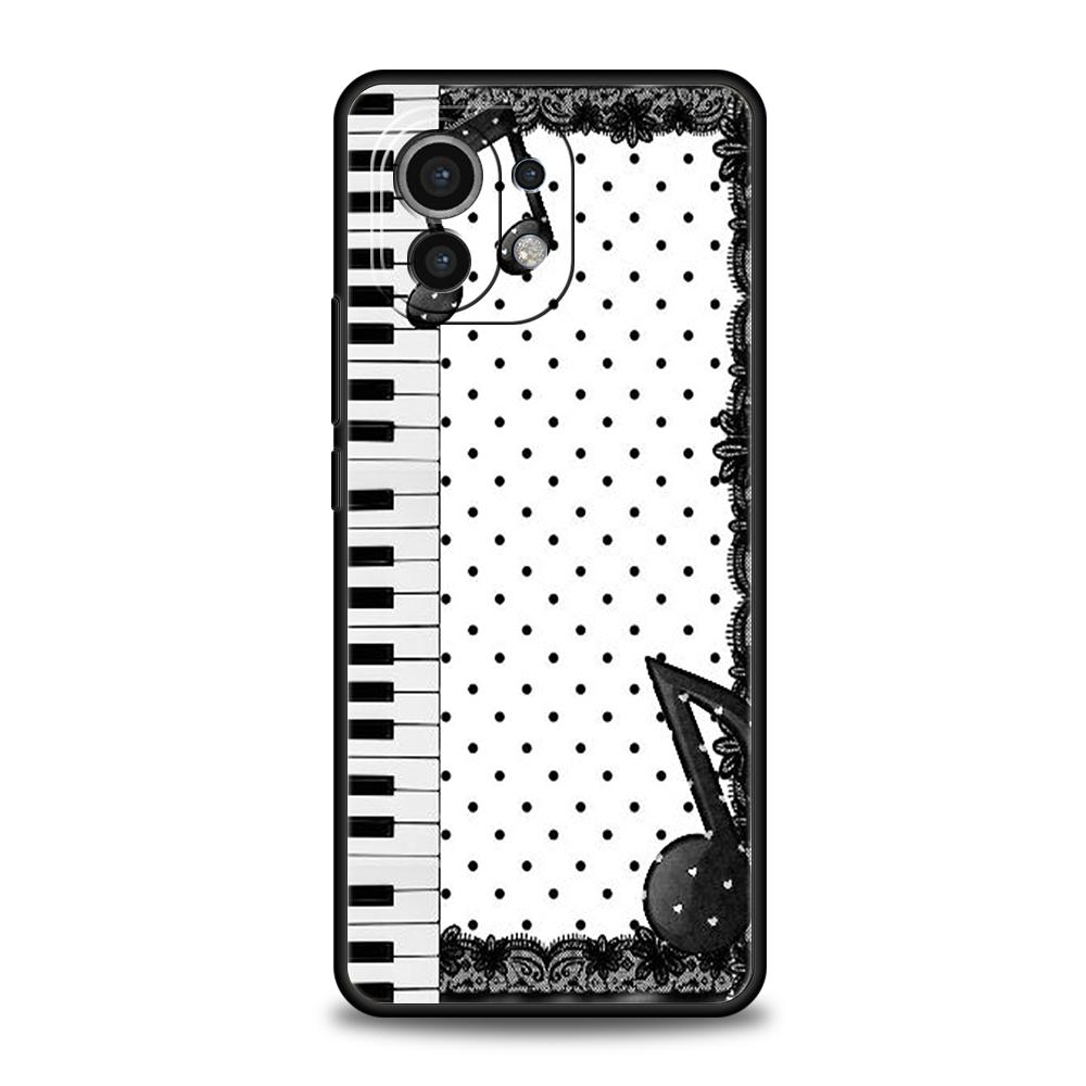 

French Piano Keys Simple Phone Case for Xiaomi Poco F7 Ultra F6 F5 F4 F3 X6 X5 X4 X3 NFC M4 C51 C55 GT 5G Soft TPU Cover Fundas Xiaomi Poco F5
