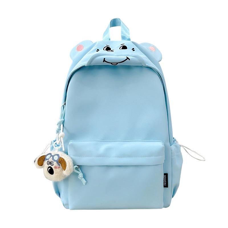 Schoolbag1011 new ins trendy solid color simple and versatile large capacity middle school students students travel backpack