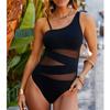 Sexy Net One Piece Swimsuit Women's Closed Swimwear 2025 New Push Up Swimming Wear Bodysuit Bathing Suit Beachwear Pool Bather