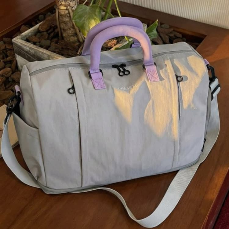 

Large capacity travel bag women s fitness luggage bag серый