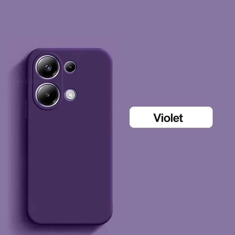 

Чехол для телефона Poco M6 Pro, силиконовый однотонный защитный чехол от падений и столкновений для Xiaomi Poco M6 M 6 Pro M6Pro PocoM6 Pro Poco M6 Pro 4G фиолетовый